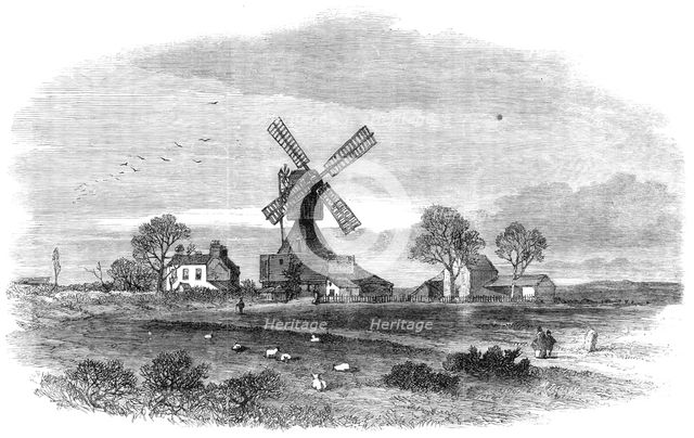 The Old Mill on Wimbledon-Common, lately removed, 1864. Creator: Mason Jackson.