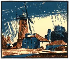 The Old Mill at Blackborough, King's Lynn, Norfolk, early 20th century.Artist: Leonard Russell Squirrell