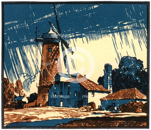 The Old Mill at Blackborough, King's Lynn, Norfolk, early 20th century.Artist: Leonard Russell Squirrell