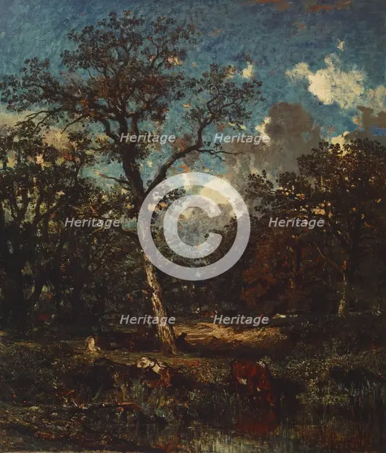 The Old Oak, 1845-1850. Creator: Jules Dupré.