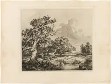 The Old Oak by the Pools at Bellecroix, 1843. Creator: Eugene Blery