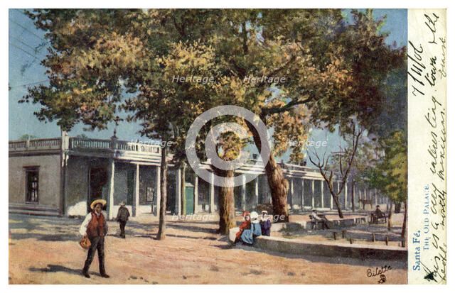 The Old Palace, Santa Fe, New Mexico, USA, c1900s.Artist: Gilette