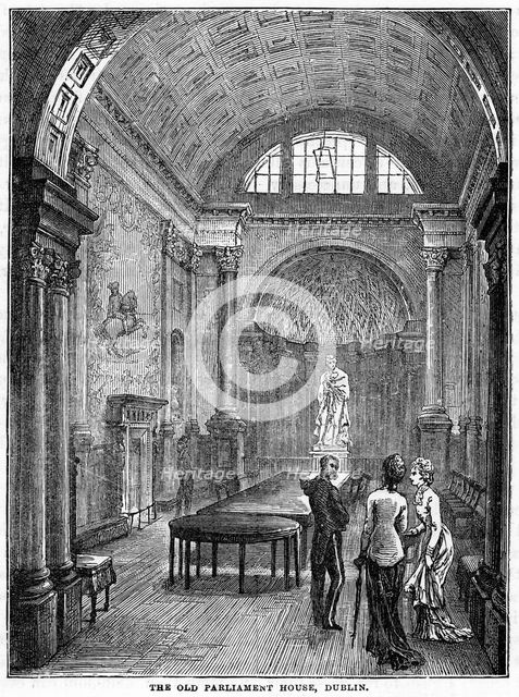 The Old Parliament House, Dublin, 19th century. Artist: Unknown