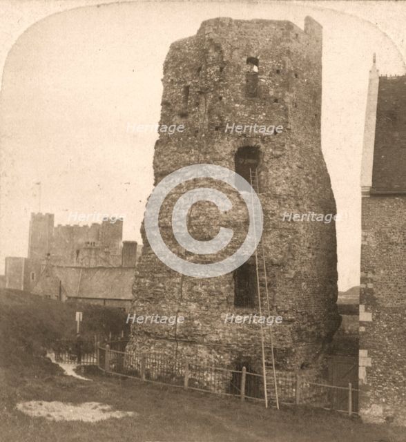 ''The Old Pharos of Dover, Roman Lighthouse, England', 1900.  Creator: Works and Sun Sculpture Studios.