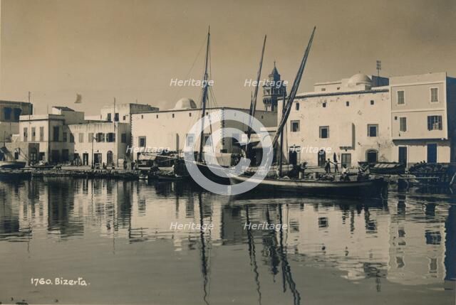 The Old Port of Bizerta, Tunisia, 1936. Artist: Unknown