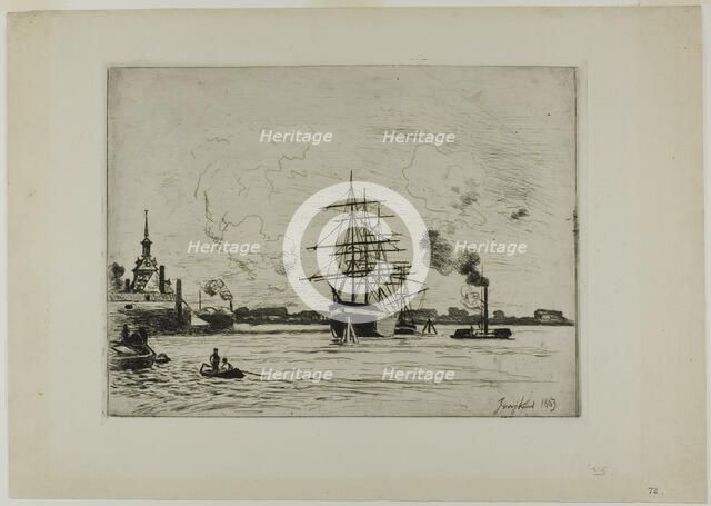 The Old Port of Rotterdam, 1863. Creator: Johan Barthold Jongkind.