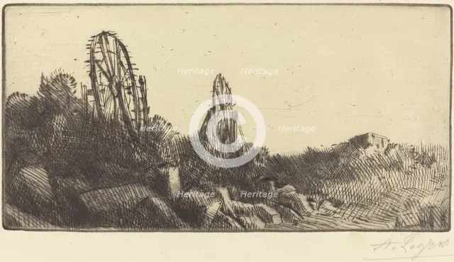 The Old Race-grounds at Montrouge (Les vielles carriers de Montrouge). Creator: Alphonse Legros.