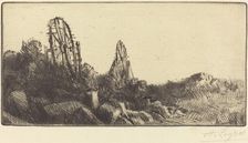 The Old Race-grounds at Montrouge (Les vielles carriers de Montrouge). Creator: Alphonse Legros