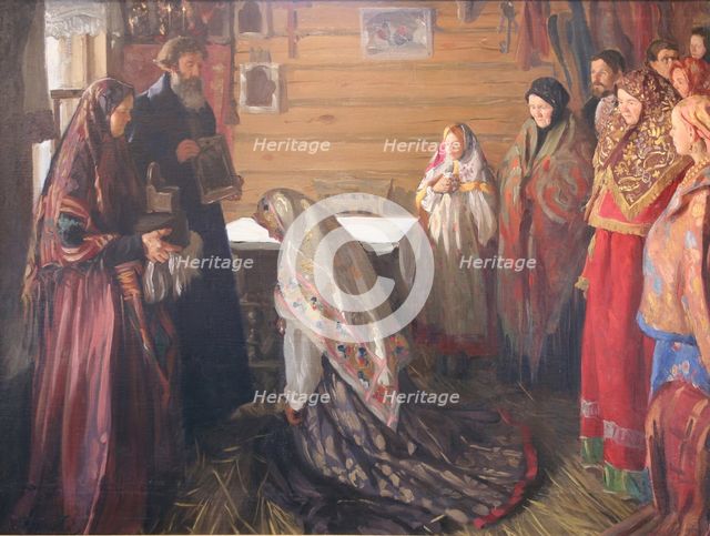 The old rite of blessing the bride in Murom.