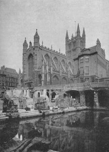 The Old Roman Bath at Bath Before Restoration 1902. Artist: Hudson