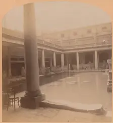 The old Roman Bath, Bath, England 1900. Creator: Underwood & Underwood