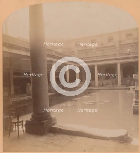 'The old Roman Bath, Bath, England', 1900. Creator: Underwood & Underwood.
