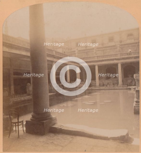 'The old Roman Bath, Bath, England', 1900. Creator: Underwood & Underwood.