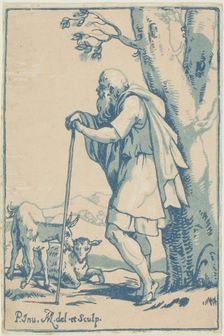 The Old Shepherd, 1722. Creator: Anton Maria Zanetti