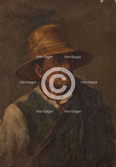The old shepherd, c1886. Creator: Charles Emile Jacque.