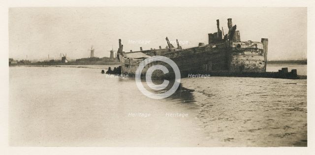 The Old Ship, 1887. Creators: Peter Henry Emerson, Alfred Dawson.