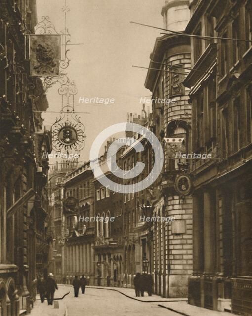 'The Old Signs Have Come Back To Lombard Street', c1935. Creator: W Whiffin.