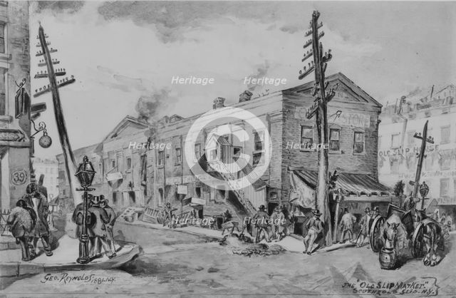 The Old Slip Market, 1881. Creator: George Reynolds.