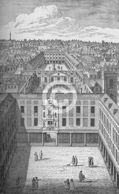 'The Old St. Thomas's Hospital in Bermondsey, which replaced the earlier monastic buildings in 1701, Artist: Unknown.