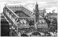 The old stock exchange in Amsterdam, destroyed by fire in 1858, (1903)