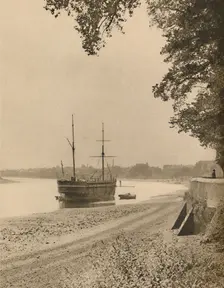 The Old "Stork" at Her Moorings Off Chiswick Mall c1935. Creator: Unknown