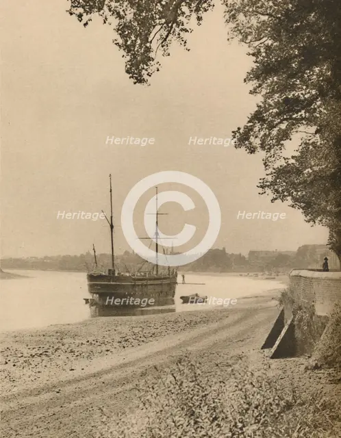 'The Old "Stork" at Her Moorings Off Chiswick Mall', c1935. Creator: Unknown.