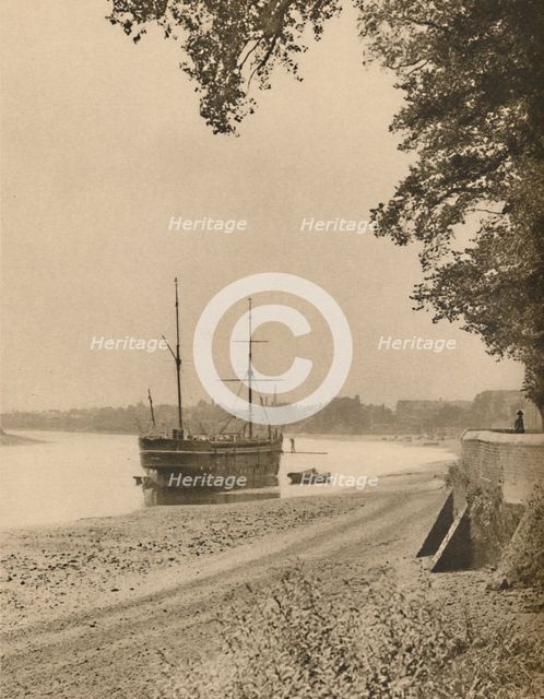 'The Old "Stork" at Her Moorings Off Chiswick Mall', c1935. Creator: Unknown.