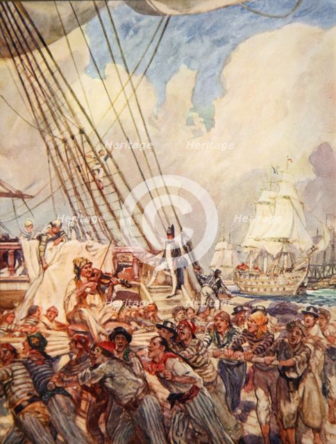 The Old Superb, illustration from 'Drake's Drum and Other Songs of the Sea', 1905. 