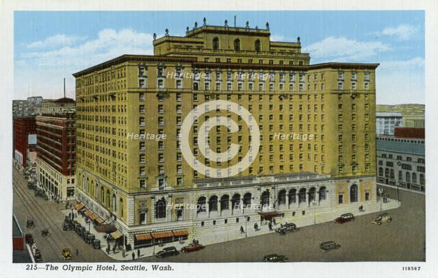 The Olympic Hotel, Seattle, Washington, USA, 1928. Artist: Unknown