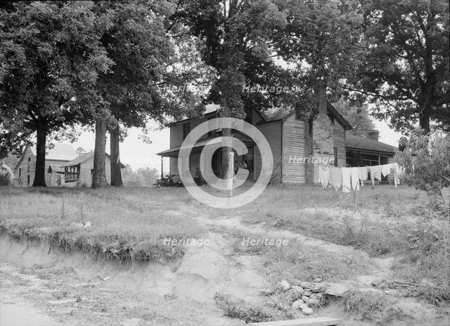 The one-and-a-half story part of this house was built fifty..., Person County, North Carolina, 1939. Creator: Dorothea Lange.