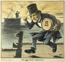 The One Happy Democrat, from Puck, n.d. Creator: James Albert Wales