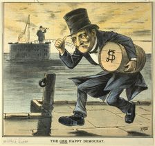 The One Happy Democrat, from Puck, n.d. Creator: James Albert Wales