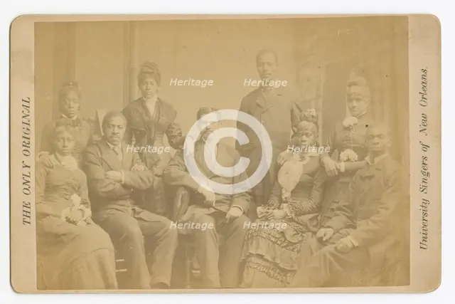 THE ONLY ORIGINAL University Singers of New Orleans, 1877-1890. Creator: Edward W. Bogardus.