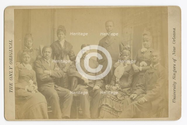 THE ONLY ORIGINAL University Singers of New Orleans, 1877-1890. Creator: Edward W. Bogardus.