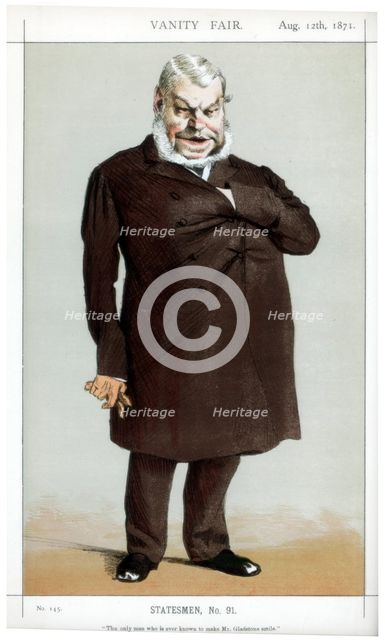 'The only man who is ever known to make Mr Gladstone smile', 1871. Artist: Coide