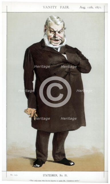 'The only man who is ever known to make Mr Gladstone smile', 1871. Artist: Coide