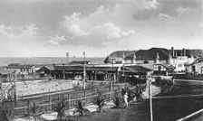 The open air swimming baths, Durban, South Africa