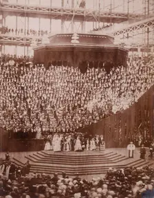 The Opening Ceremony Crystal Palace, Sydenham, 1852-1854. Creator: Philip Henry Delamotte