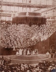 The Opening Ceremony Crystal Palace, Sydenham, 1852-1854. Creator: Philip Henry Delamotte