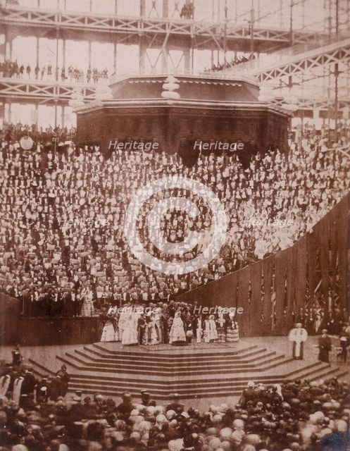 'The Opening Ceremony', Crystal Palace, Sydenham, 1852-1854. Creator: Philip Henry Delamotte.