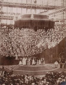 The Opening Ceremony Crystal Palace, Sydenham, 1852-1854. Creator: Philip Henry Delamotte