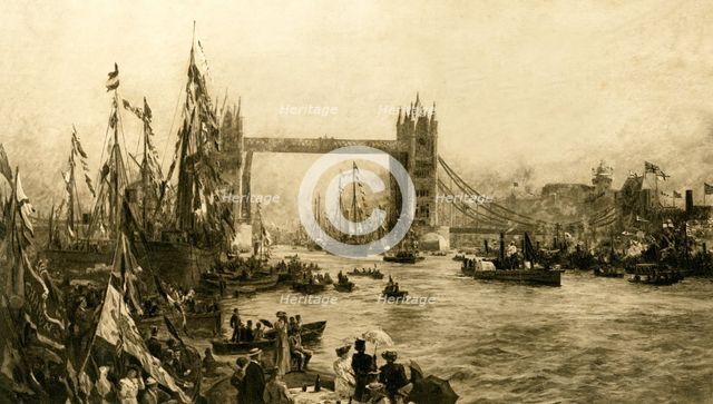 'The Opening Ceremony of the Tower Bridge', c1894.  Creator: Unknown.