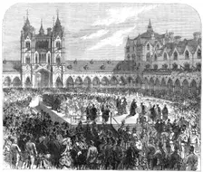The Opening of Columbia Market...: the Archbishop of Canterbury speaking, 1869. Creator: Unknown