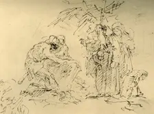 The Opening of a Grave mid 18th century, (1928). Artist: Giovanni Battista Tiepolo