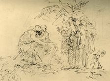 The Opening of a Grave mid 18th century, (1928). Artist: Giovanni Battista Tiepolo