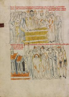 The Opening of Saint Hedwig's Tomb: The Translation of Saint Hedwig's Relics, 1353. Creator: Unknown