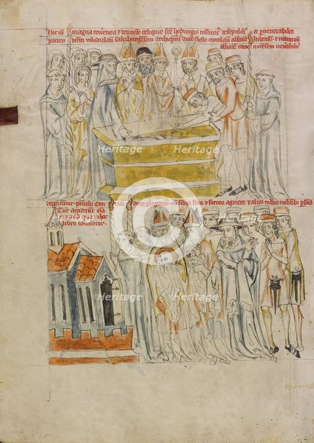 The Opening of Saint Hedwig's Tomb: The Translation of Saint Hedwig's Relics, 1353. Creator: Unknown.