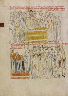 The Opening of Saint Hedwig's Tomb: The Translation of Saint Hedwig's Relics, 1353. Creator: Unknown