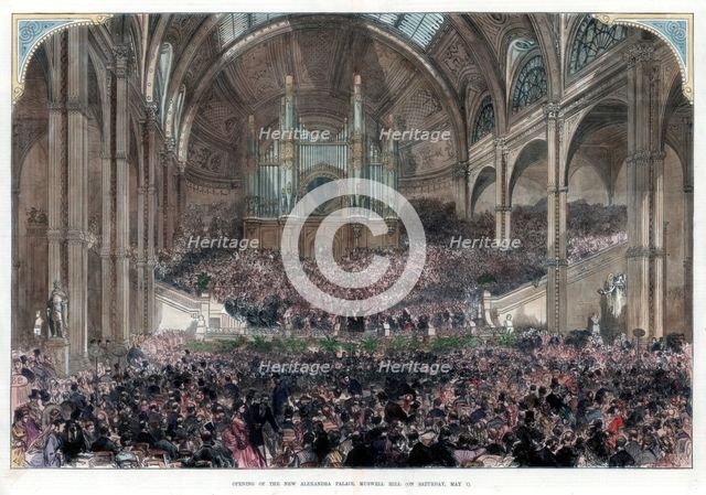 The opening of the new Alexandra Palace, Muswell Hill, 1st May 1875. Artist: Unknown