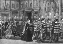 The Opening of the new Parliament by the Queen 1886. Creator: Unknown